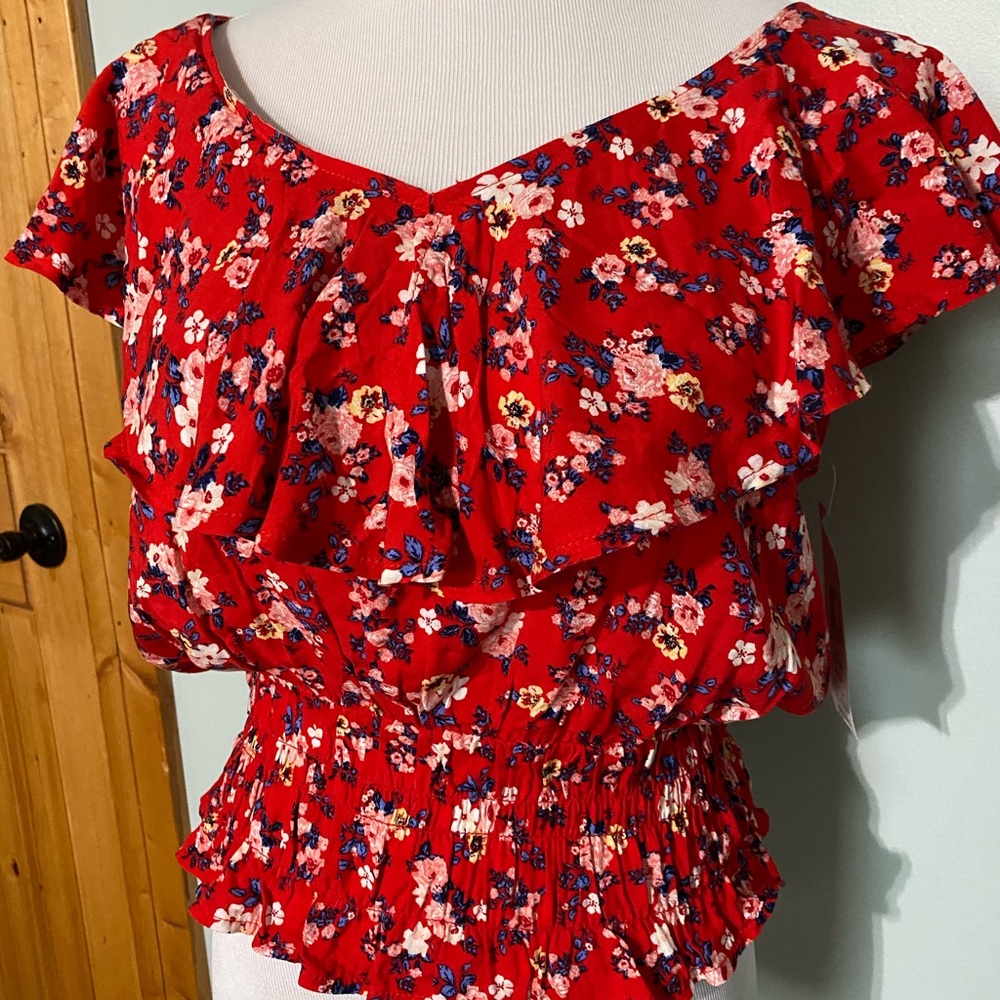 Crop floral Blouse